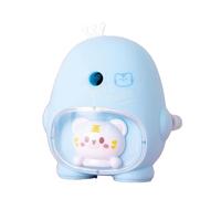 GZBABY - Temperamatite manuale, temperamatite a manovella con funzione di alimentazione automatica, a forma di tigre spaziale (blu)