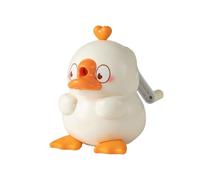 GZBABY Temperamatite manuale, temperamatite a manovella con spessore del pennino regolabile, a forma di oca carina (giallo)