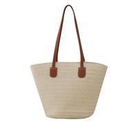 GZBMEZS Borsa di paglia monospalla delle donne, piccola borsa tessuta, borsa alla moda portatile, borsa multifunzionale da donna, Beige, Refer to description