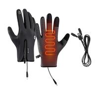 GZBMEZS Guanti da lavoro riscaldati, fodere riscaldate per uomini e donne, guanti riscaldati con ricarica USB, guanti impermeabili regolabili, guanti riscaldati a batteria ricaricabile per sci, guida