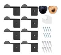 GZBMEZS Supporto per cappelli da baseball da parete, 7,1 cm di larghezza, ganci per cappelli da cowboy, adesivi da parete, multiuso, trasparenti, organizer per cappelli da cowboy, 8 pezzi, per donne e