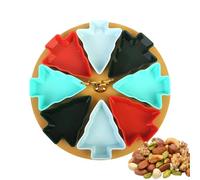 GZBMEZS Vassoio da portata per albero di Natale, per frutta secca diviso, vassoio per snack di Natale, vassoio per antipasti, per frutta secca, caramelle, noci, snack