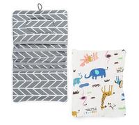 GZDAOXIA 1 pezzi Porta Pannolini Borsa Da Appendere Portatile,Porta Pannolini Pieghevole,Organizzatore Pannolini con Scomparti multipli,per pannolini, salviette(stampa animale)