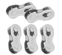 GZDAOXIA 5 Paia Falsamaglia Catena Bici Argento,Riutilizzabile,Maglia a Catena per Bicicletta,Falsa Maglia Catena Bici Inossidabile,per Catene da 10 velocità per Le Biciclette