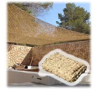 GZDXBF Camouflage Net Caccia Esterni - 210D Rinforzata Reticolato da Camuffamento - Beige Telo Mimetico Militare - per Casa, Giardino, Campeggio(Material:4x6m/13.1x19.6ft)