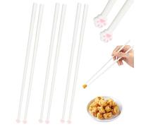 GZGXKJ Cat Paw Chopsticks 3 Coppie Bacchette Sushi Riutilizzabile Bacchette Zampa di Gatto Impugnatura Antiscivolo per la Cucina Del Ristorante
