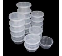 GZhaimai 50 Contenitori Per Slime, Contenitori Piccoli Vasetti Con Copertina, Ermetiche Container Plastic, per Piccoli Oggetti e Altri Progetti Artigianali
