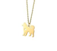 GZHENGZG Collane da Uomo e Gioielli da Donna Collana Samoiedo Cane per Le Donne Capretto Ciondolo Collo Catena Pet Memorial Gioielli di Moda Cucciolo Amante Festa Regalo Regalo