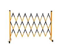 GZHENOZ Barriera di Sicurezza Mobile Estensibile e Retrattile con Ruote, Pali telescopici isolati per Il Controllo della Folla, Giallo e Nero, cancello di Traffico Flessibile 1,2