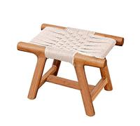 GZHENOZ Sywlwxkq Poggiapiedi Sgabello Divano Sgabello Poggiapiedi Imbottito Sgabello Basso per Uso Domestico Panca per Cambiare Le Scarpe Sgabello Intrecciato in Legno Massello S