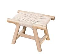 GZHENOZ Sywlwxkq Poggiapiedi Sgabello Divano Sgabello Poggiapiedi Imbottito Sgabello Basso per Uso Domestico Panca per Cambiare Le Scarpe Sgabello Intrecciato in Legno Massello S