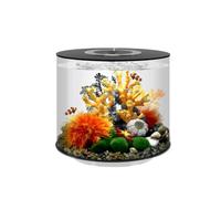 GZHERVICES Acquario Cilindrico con Luce LED E Telecomando, di Filtraggio Silenzioso Integrato, Vasca Rotonda per Piccoli Pesci Tropicali, Disponibile in Varie Dimensioni(410x360mm)