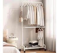 GZHERVICES Appendiabiti Con Doppia Asta Appendiabiti, Per Appendere I Vestiti, Robusto E Durevole(Bianco,60x165cm)