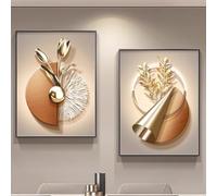 GZHERVICES Decorazioni Moderne Per La Casa, Quadri Decorativi Per L'ingresso, Arte Moderna Da Parete, Grandi Dipinti Da Parete Per Soggiorno, Camera Da Letto E Ufficio, 2 Pezzi(C,45x60cm)