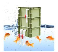 GZHERVICES Filtro per Acquario, Kit di filtri di Grandi Dimensioni per stagni, acquari, Scatola Filtro per Ciclo dell'Acqua Esterno - Filtrazione multistadio, purificazione(40x30x61cm)