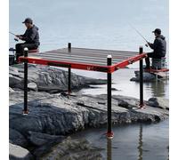 GZHERVICES Grande Piattaforma da Pesca in Acque Profonde da Montare su Veicoli, Una Piattaforma Dedicata Ai Pescatori, Dotata di Gambe Regolabili in Altezza E Fori per Ombrelli(90x80x130cm)