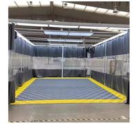 GZHERVICES Tende da Esterno Impermeabili con Occhielli e Gancio, Tende in Vinile per Patio, telone Trasparente per Gazebo, Tende divisorie per Garage da 0,6 mm(Grey,3x3m/9.8x9.8ft)