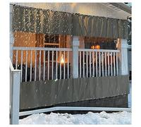 GZHERVICES Tende da Esterno Impermeabili in Vinile per Patio con Pannelli in Telone Trasparente, Telone in PVC Trasparente Resistente E Impermeabile con Occhielli, Adatte per Verande(5.5x2.8m)