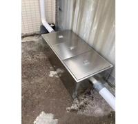 GZHERVICES Trappola per Grassi Commerciale in Acciaio Inossidabile 304, intercettatore di Ingresso Laterale, Installazione interrata/in Superficie, per cucine di ristoranti e Case(80x40x40cm)