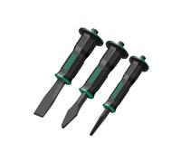 GZHXF Set di 3 scalpelli for muratura con protezione for le mani, utensili for muratori in acciaio al cromo vanadio for la spaccatura di mattoni, pietre, cemento e rocce