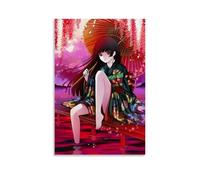 GZHYMXOZ Poster su tela a tema anime con ragazza dell'inferno popolare, decorazione artistica da parete, per camera da letto, 50 x 75 cm, senza cornice