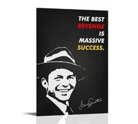 GZHYMXOZ Poster su tela di Frank Sinatra con un cantante eccezionale e una band incredibile, decorazione artistica da parete per camera da letto, poster 60 x 90 cm, con cornice