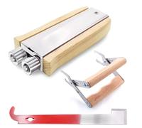 GZjiyu 1 tendicavo per apicoltori in acciaio inox per apicoltura Hive, con 1 pinza di montaggio in legno d'api e 1 raschietto per apicoltore, per sistema di allevamento Queen