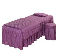 GZKDKZB Copriletto di Bellezza, Set di Biancheria da Letto per Salone di Bellezza, copriletto Trapuntato per Massaggi e Spa, Gonna con Foro, Federa, coprisgabello, Set Trapuntato Estivo, c