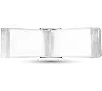 GZKDKZB Espositore da Parete per cartelle A4 con 20 Tasche e Funzione di ribaltamento Poster, Organizer di Colore Bianco
