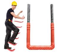GZKDKZB Scala a pioli in Metallo a 6 pioli per pareti Esterne - Ideale per finestre di scantinati, Vie di Fuga di Emergenza, Accesso a soffitte Alte - Compatta e Durevole (7,9x11x5/8 polli