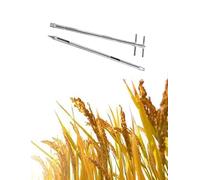 GZKDKZB Sonda per campionamento del Terreno in Acciaio Inossidabile, sonda per campionamento di Polvere di Grano a 2 Tubi in Acciaio Inossidabile con Impugnatura Rotante segmentata, dimens