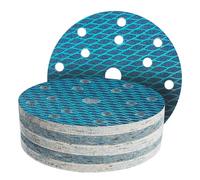 GZKTY Dischi Abrasivi 150mm a Scaglie Antintasanti, 40 Pezzi, 15 Fori, Grana 40, Per Levigatrice Rotoorbitale Professionale