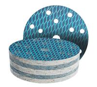 GZKTY Dischi Abrasivi 150mm a Scaglie Antintasanti, 50 Pezzi, 15 Fori, Grana 150, Per Levigatrice Rotoorbitale Professionale