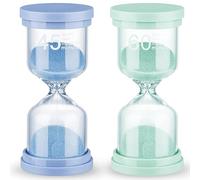 GZkushi 2 clessidra, clessidra per bambini, 45 minuti e 60 minuti, per bagno o bellezza tempo, studio, esperimento, cucina, giochi, sport, decorazione in ufficio di casa