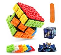 GZLCEU 1 Pcs 3×3 Rubik, Rimovibile Rubik Con 1 di Trasformazione 2 in 1 del Cielo Stellato blu e 1 Smontatore Cubo Magico per bambini erwachsene