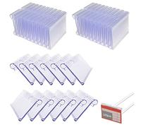 GZLCEU 100 Pezzi Portaetichette, PVC Portaprezzo 60x42mm Trasparente