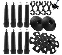 GZLFH 8 bastoncini da trekking con punte di ricambio, bastoncini da trekking con impugnatura a fango e neve, al carbonio in acciaio al tungsteno, punta Alpenstock per escursioni, camminate, trekking