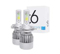 GZLMMY Lampadine H4 LED per fari auto, 6000K bianco 8000K blu 2 colori in 1, 8000lm 72W COB LED fendinebbia,Fari Abbaglianti o Anabbaglianti per Auto,C6 LED Headlight
