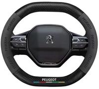 GZLYLY Auto Coprivolante per Peugeot 408,Nappa Pelle Copertura del Volante Antiscivolo Traspirante Durevole Copristerzo Diametro 14.5-15 Pollici (37-39 cm) Accessori Auto Interno