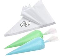 GZMAISULEE Sacchetti da pasticceria usa e getta da 30,5 cm, 100 pezzi, anti scoppio addensato, con 6 fascette per sac à poche, per biscotti, torte, glassa, decorazione di prodotti da forno