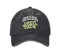GZMQMOKD Berretto da Baseball da Uomo Imagine Dragons Band Loom World Tour 2025 Cappelli da Baseball Accessori per Cappelli da Camionista Regolabili Unisex Regalo