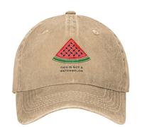 GZMQMOKD Berretto da Baseball da Uomo Uomo Donna Questo Non è Berretto da Baseball Anguria Kefiah Magritte Parodia Anguria Cappello da Camionista papà Regalo Regolabile