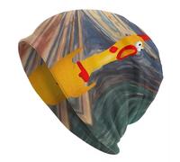 GZMQMOKD Cappello Caldo Invernale, Pollo di Gomma Skullies Sottili Berretti Autunno Primavera Tappi per Uomini Donne Urlo Horror Film Berretti da Sci Cappelli Cofano