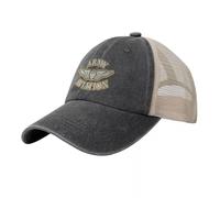 GZMQMOKD Cappello Uomo Baseball,Aviazione dell'Esercito con Aircrew Wing Denim Berretto da Baseball in Rete Cappello da Sole Sportivo per Il Tempo Libero Snapback Caps,Regali Fidanzato