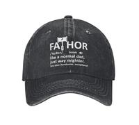 GZMQMOKD Cappello Uomo Fathor nel Dizionario Uomini Donne Berretto da Baseball Festa del papà papà Distressed Denim Cappelli cap Vintage Outdoor Summer Gift Sun cap Regali