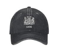 GZMQMOKD Cappello Uomo MI6 Spy Secret Intelligence Service Uomini Donne Cappellini da Baseball Militare Distressed Denim Lavato Cappello Outdoor Regolabile Snapback Regali