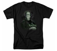 GZNDBFMEP The Munsters Man of The House T Shirt Mens TV Show Herman Black