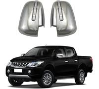 gzqfc Auto Calotte Specchietti per Mitsubishi L200 Triton 2016-2019, Coperchio dello Specchio Laterale Ricambio per Specchietto Retrovisore, Calotta Coperchio Specchi Esterno Caso Trim