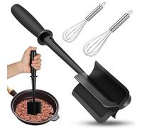 GZqiancang 1 pezzo Masher Meat Masher resistente al calore con 2 frusta per carne di manzo, pollo, patate, avocado, pomodori e altro ancora da purea