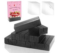 GZqiancang 10 Pezzi Porta Carte Legno, Nero Portacarte Segnaposto in Legno con 10 Pezzi Pannelli Acrilici Trasparenti per Ristoranti, Matrimoni, Banchetti, Feste
